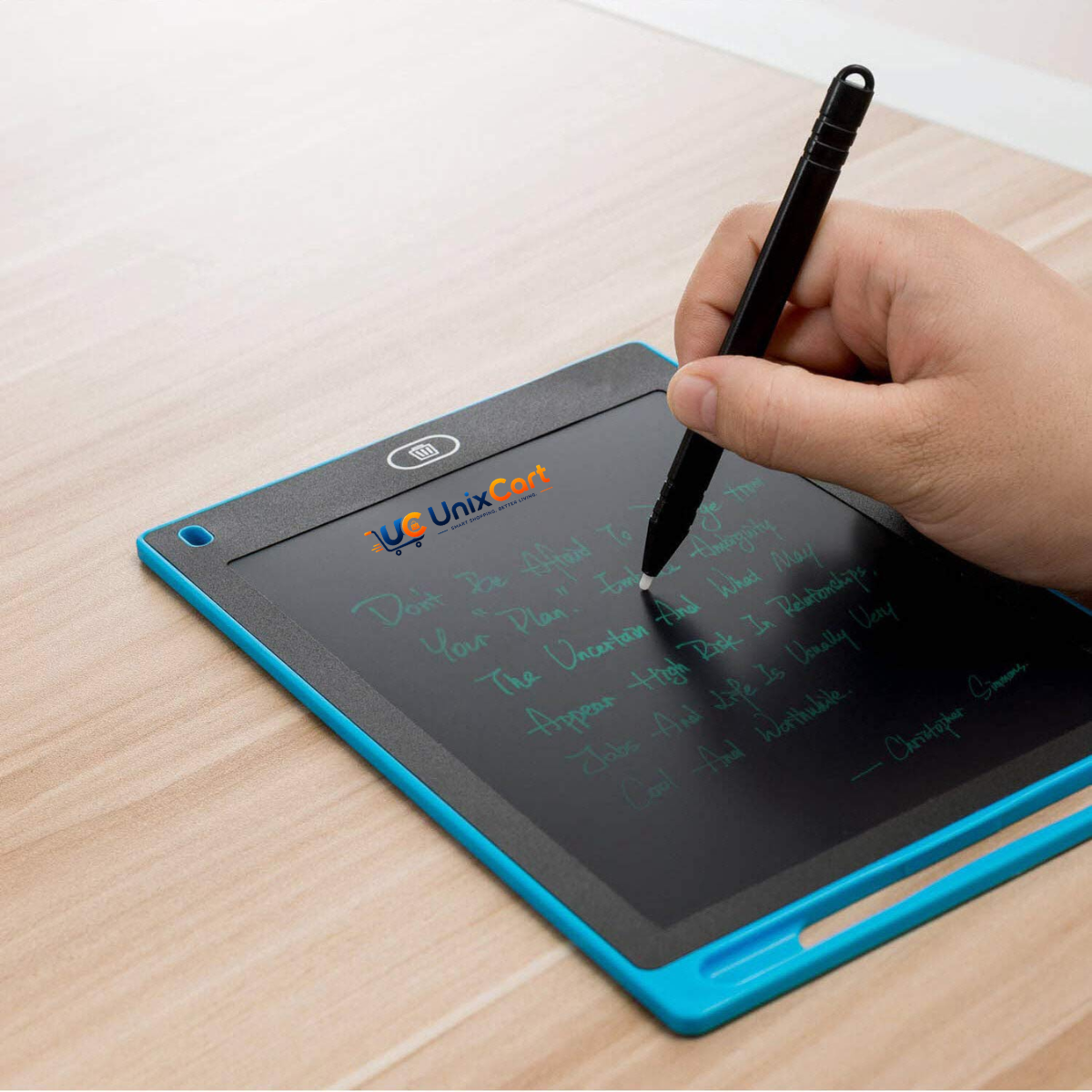 Tablet screen showing a colorful drawing
