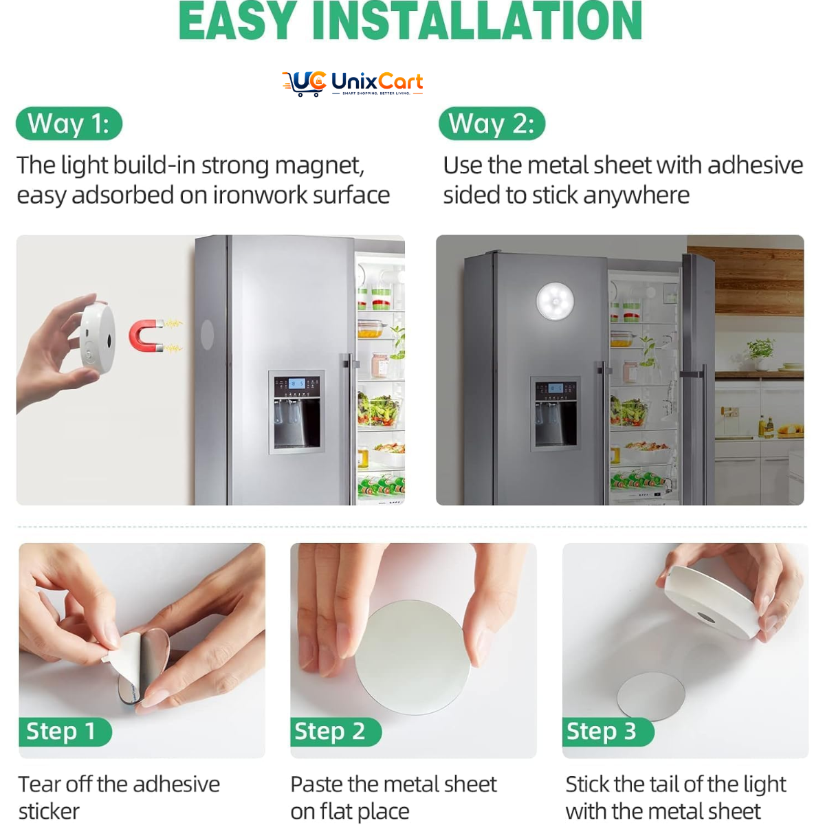 Rechargeable wireless motion sensor night light