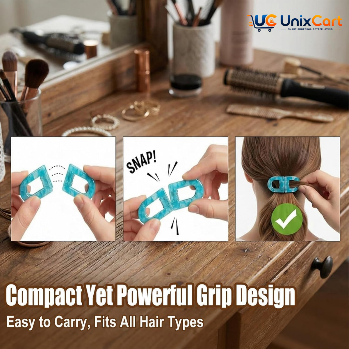 Magnetic hair clip for everyday styling