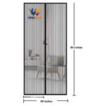 Hands free magnetic screen door for home
