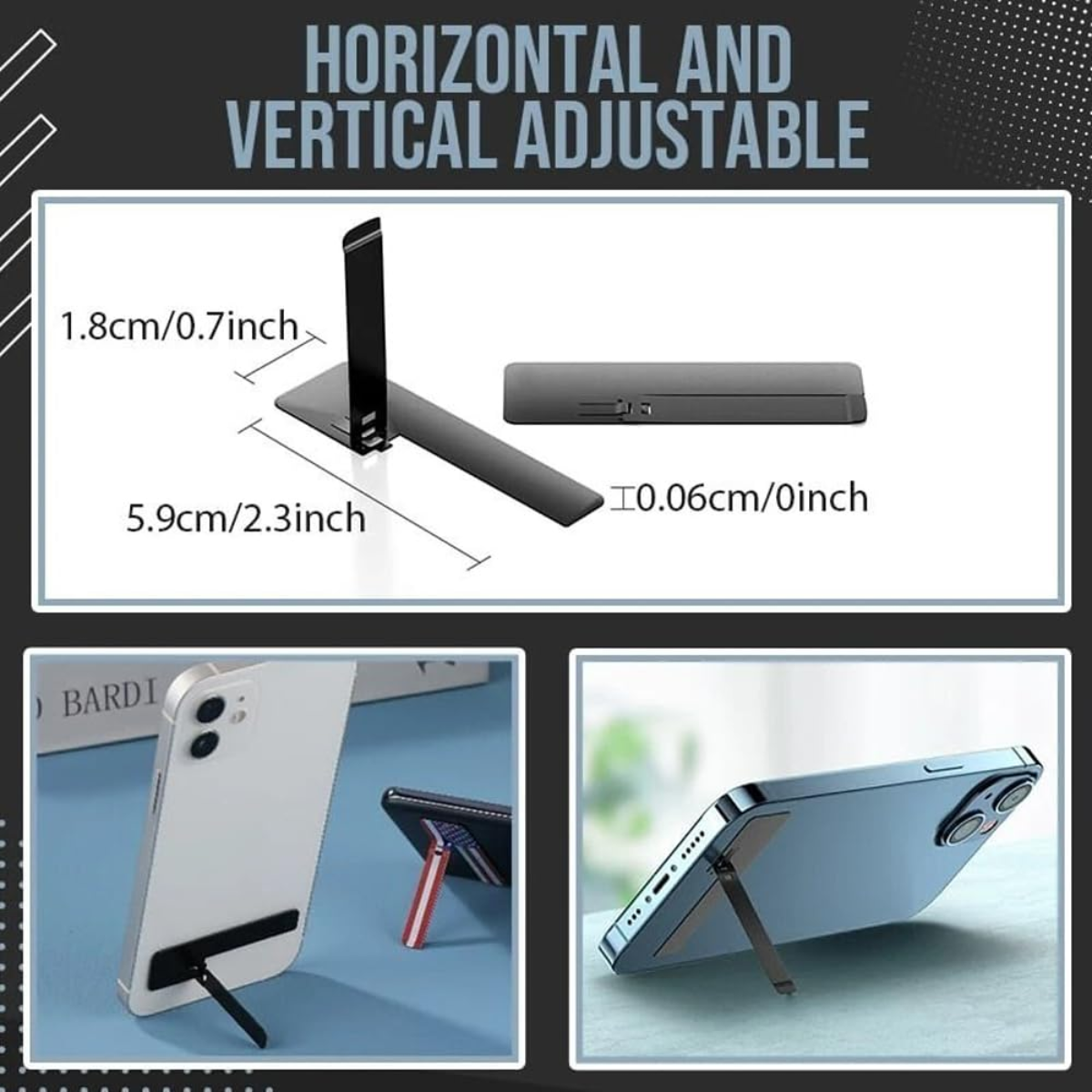 Adjustable phone stand attachment