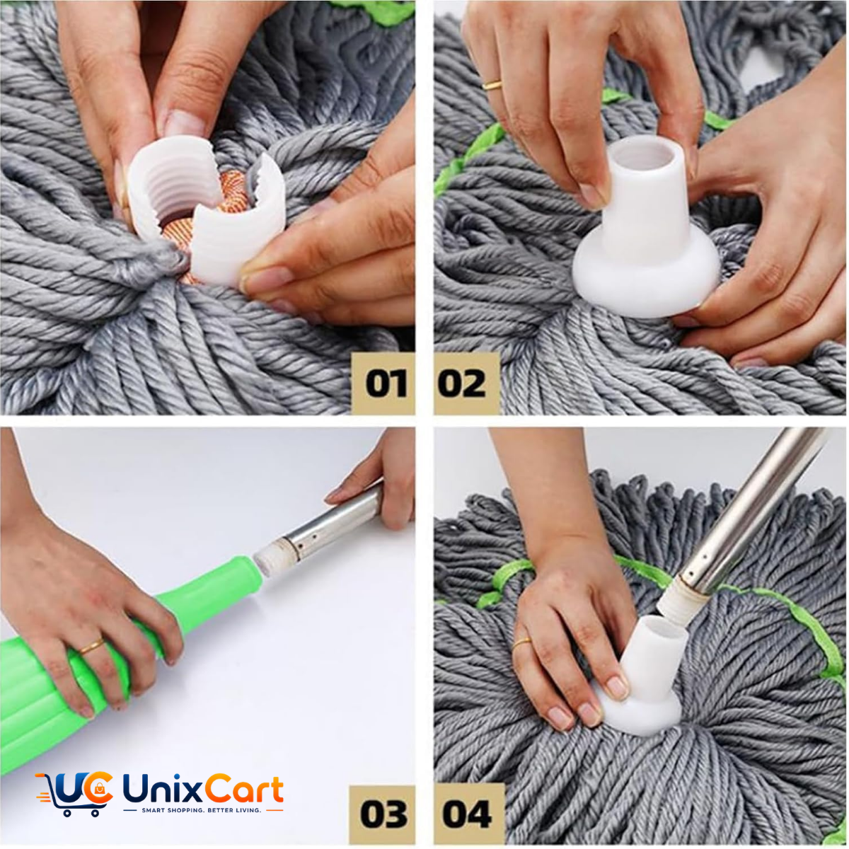 microfiber floor mop with twist wringing mechanism