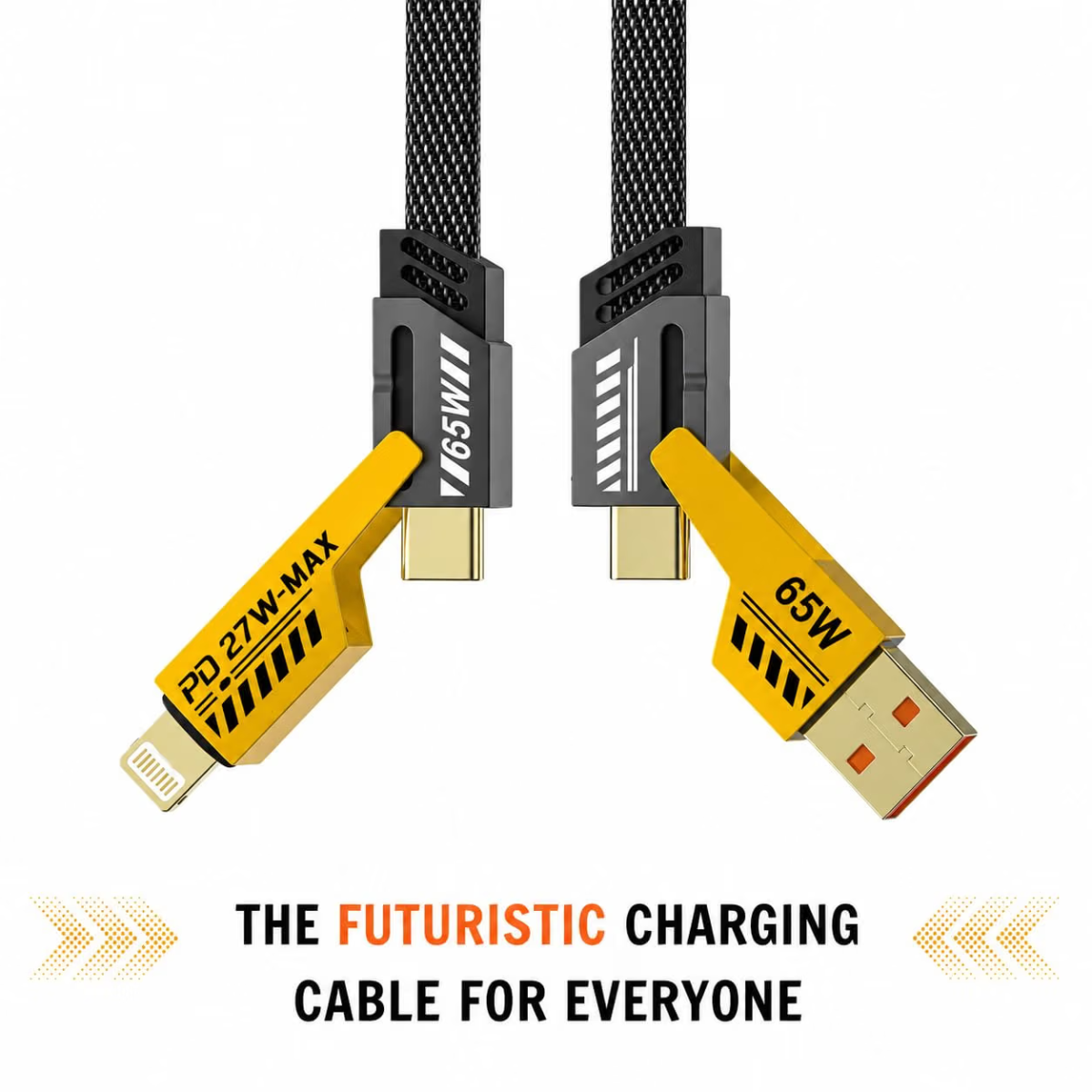 4 in 1 USB charging data cable for smartphones