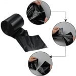 Garbage bag 19x21 black roll pack showing medium size dustbin liner covers