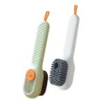 Shoes scrubbing brush with liquid dispenser