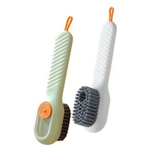 Shoes scrubbing brush with liquid dispenser