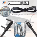 240W USB-C cable with built-in foldable phone holder
