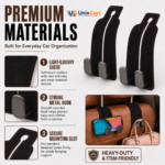2 pack car seat headrest hooks for car organization