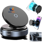 Magnetic phone holder for car windshield