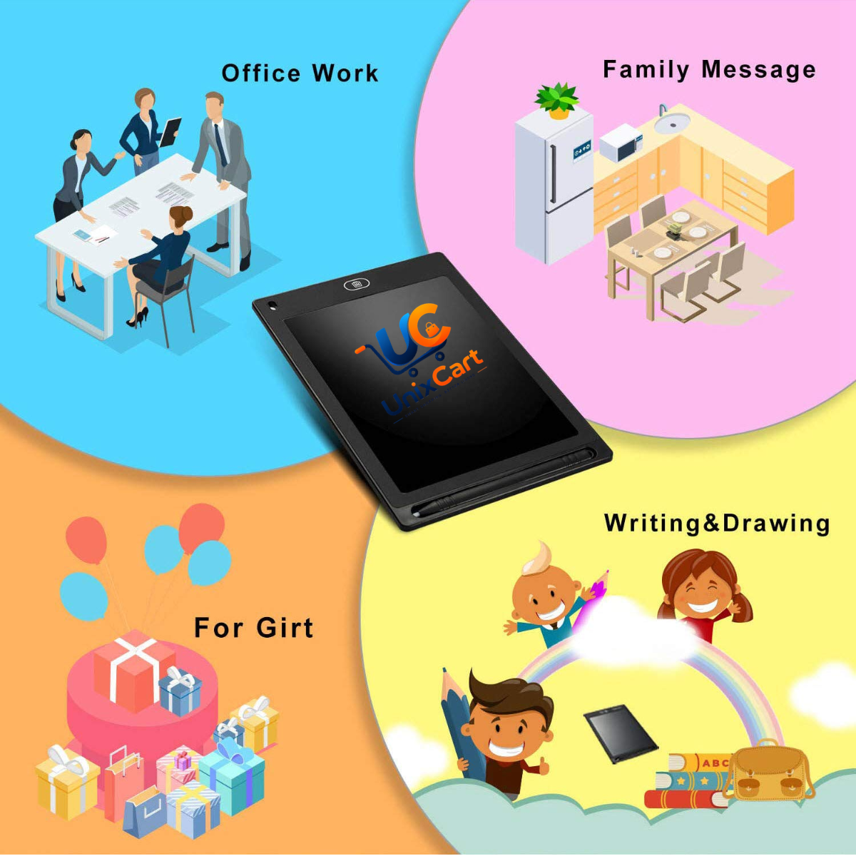 Stylus pen included with the tablet