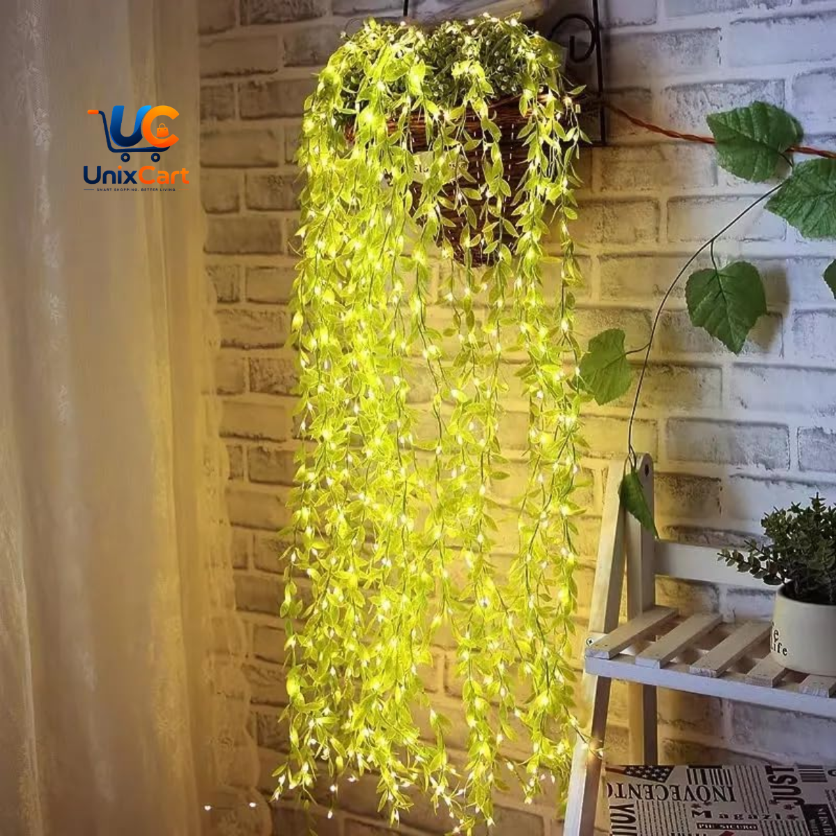 Leaf curtain light used for festive decoration