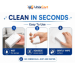 Magic cleaning sponge for bathroom surface cleaning