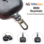 Compact AirPods Pro 2 protective leather case