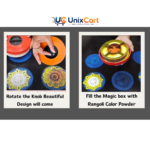 Magic rangoli filler tool with stencil set