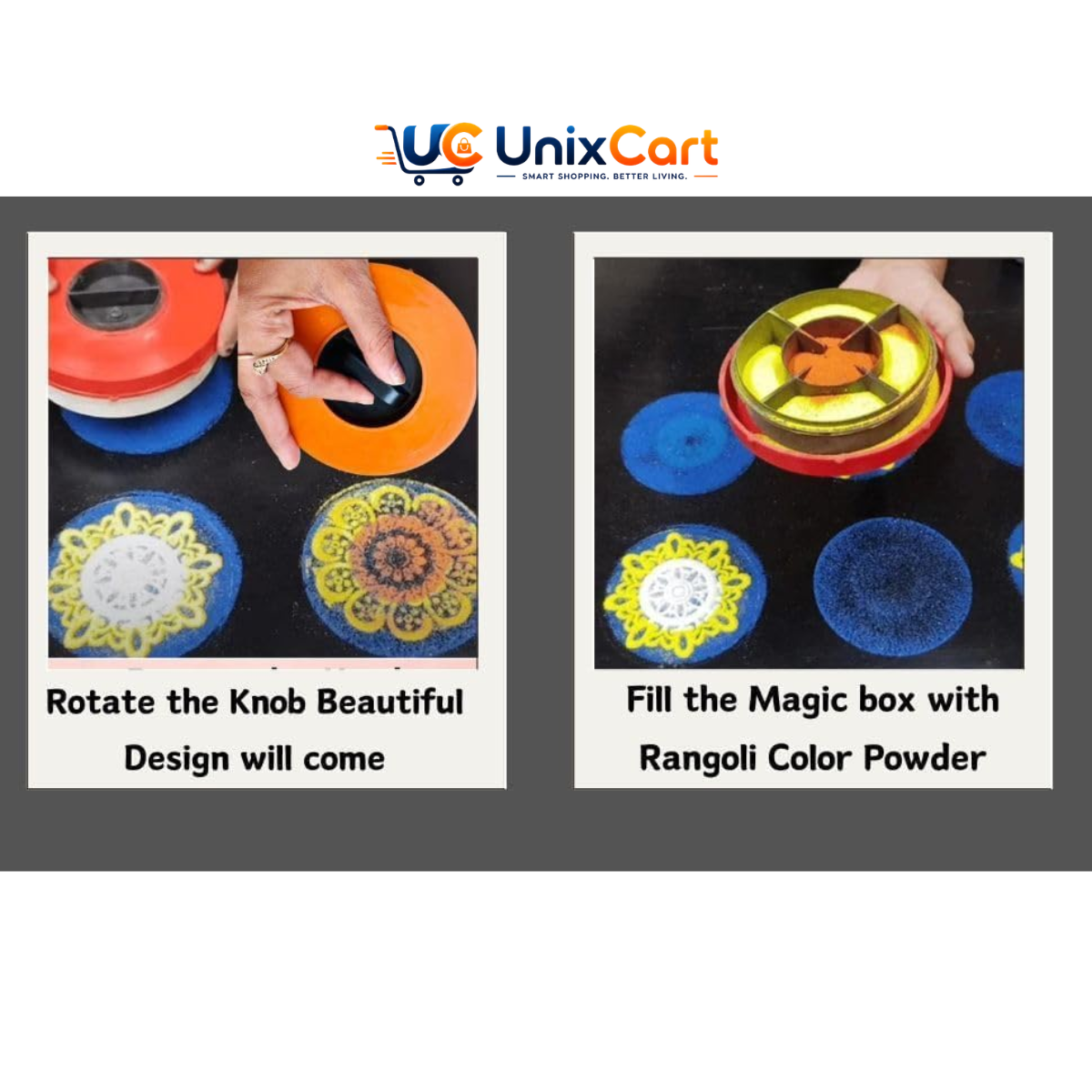 Magic rangoli filler tool with stencil set
