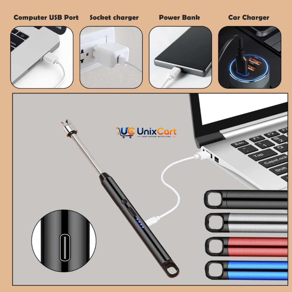 Electric lighter for gas stove and candles