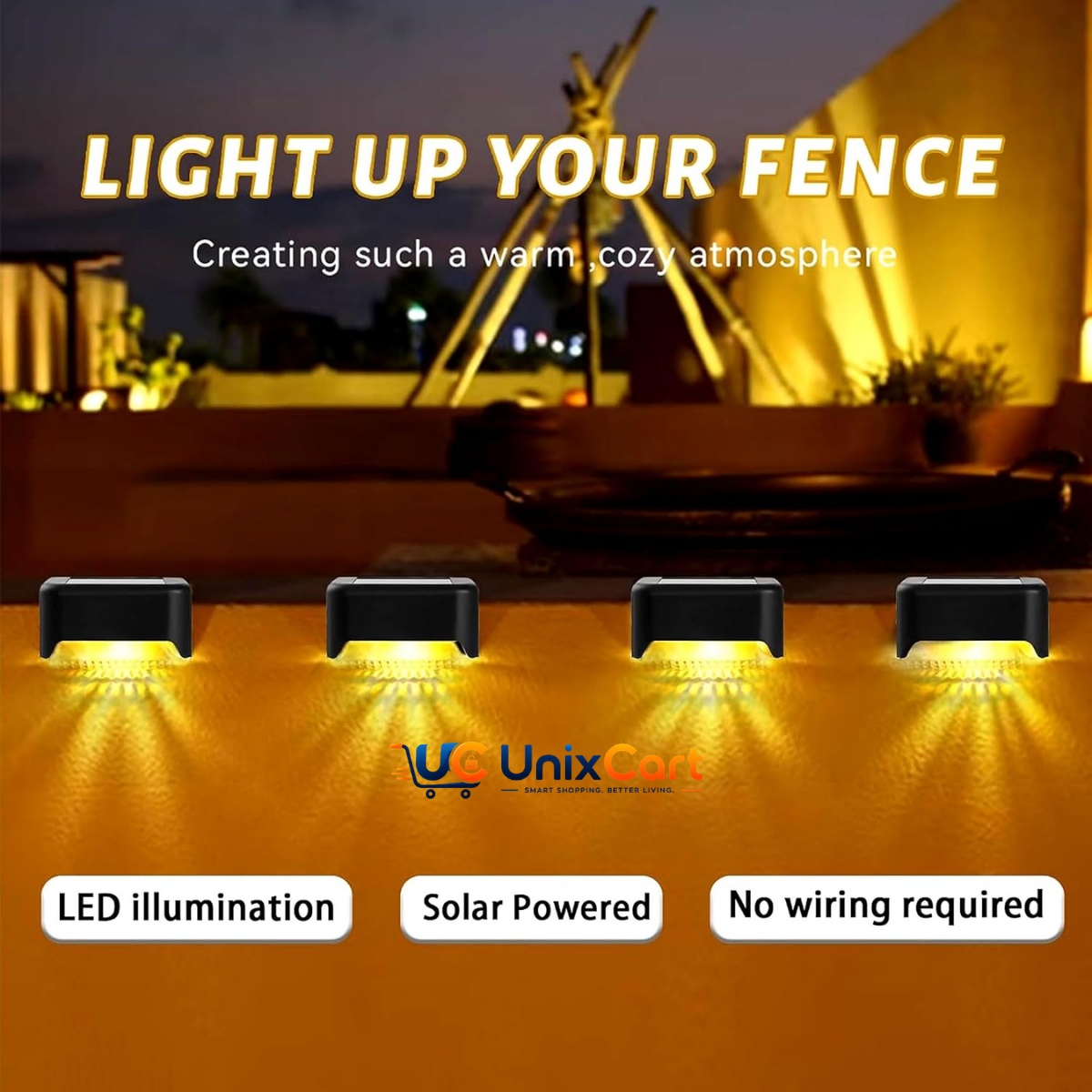 Solar powered outdoor step light