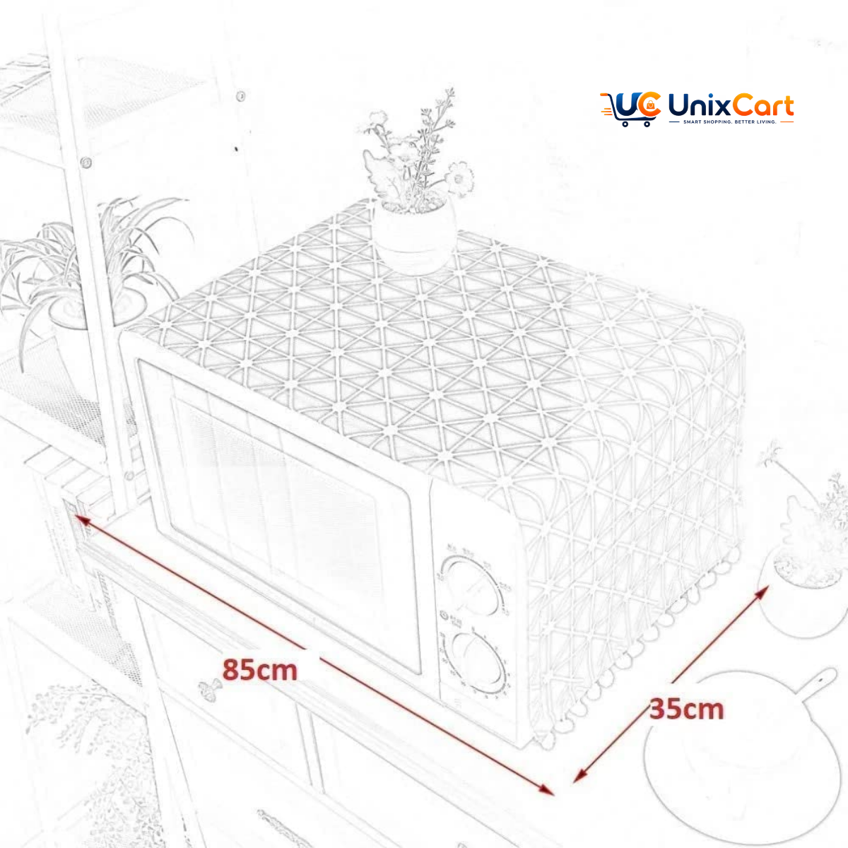 Dustproof printed microwave oven protector