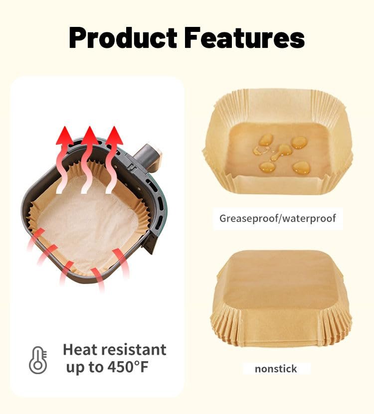7.9 inch parchment paper liners for air fryer