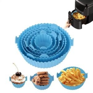 6Pcs Air Fryer Silicone Pot: 1 Best Heat-Resistant Liner Set