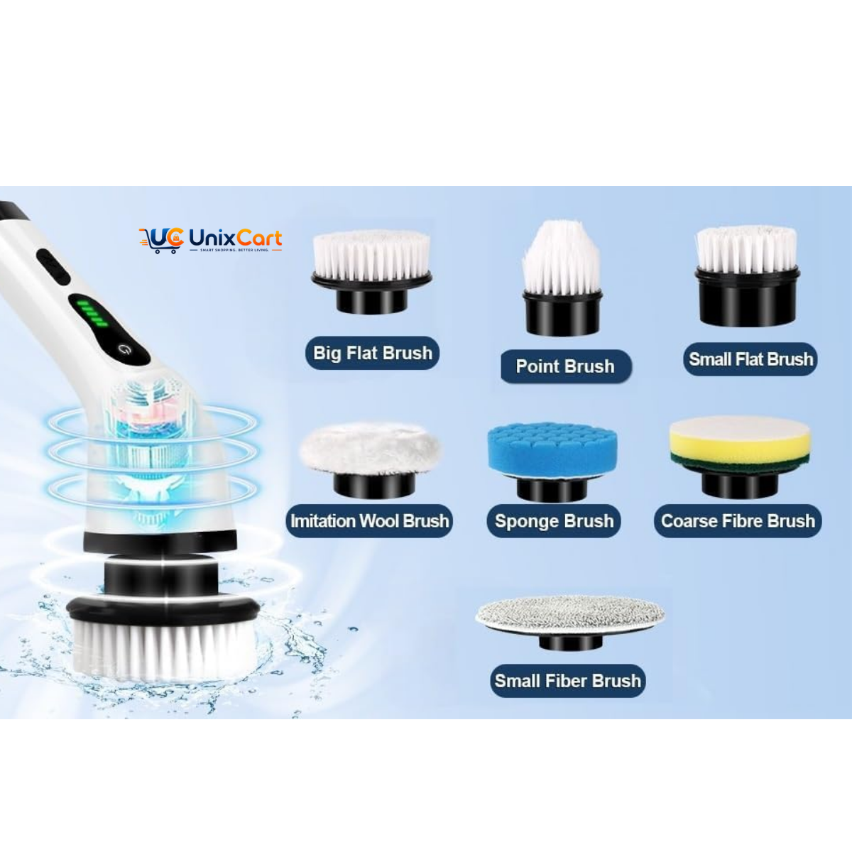 9 in 1 cordless spin scrubber for bathroom and floor cleaning