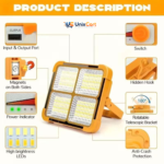 Solar light illuminating a driveway or yard