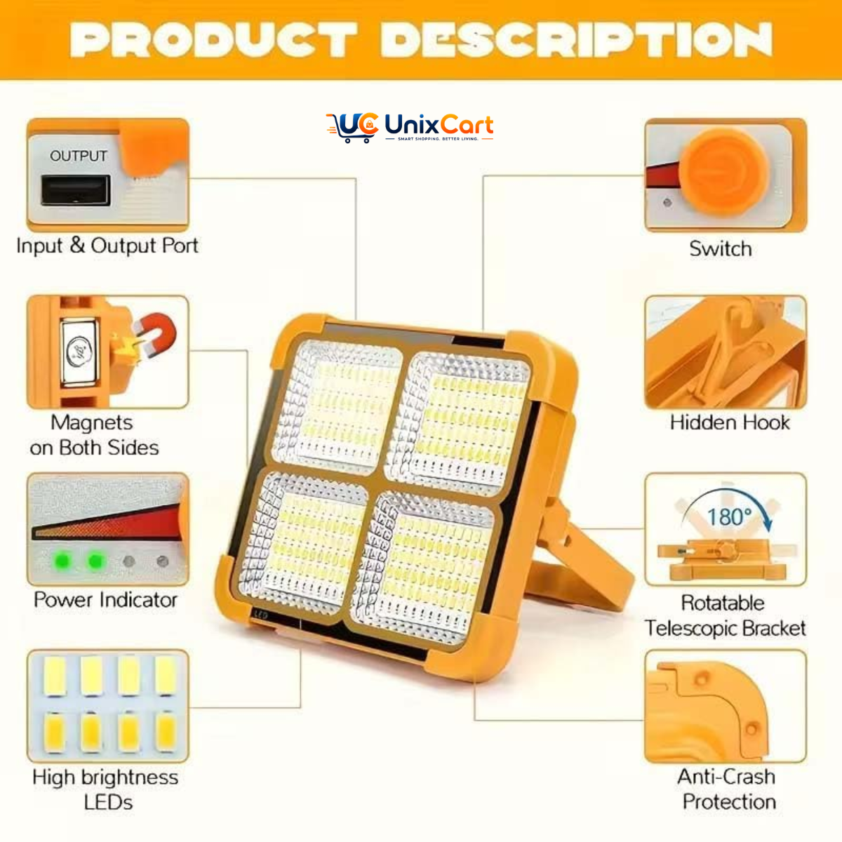 Solar light illuminating a driveway or yard