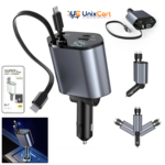 Two devices charging simultaneously from car charger