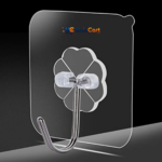 No drill transparent wall hanging hook for home organization