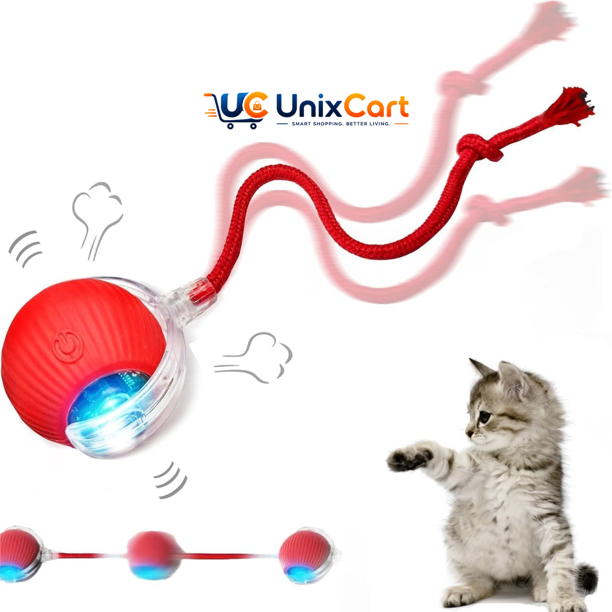 Rechargeable automatic cat toy ball