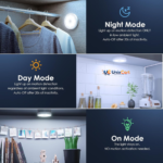 Wireless PIR motion sensor light for stairs