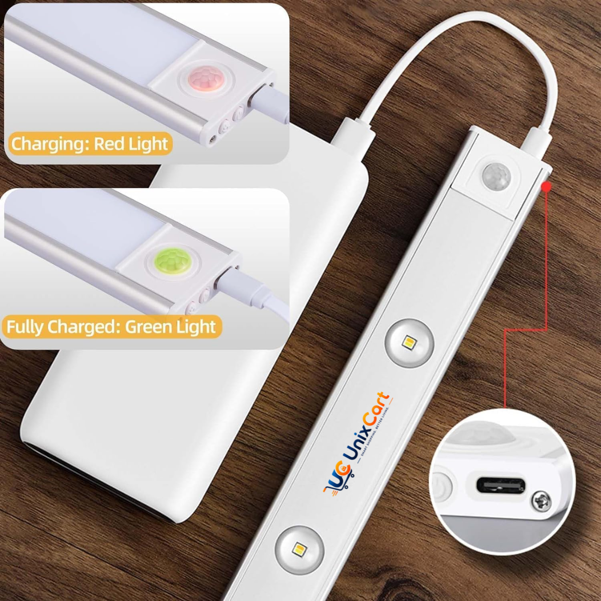 Slim wireless under cabinet LED light