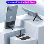 Phone kickstand for vertical and horizontal viewing