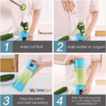 Portable 6-blade blender for protein shakes