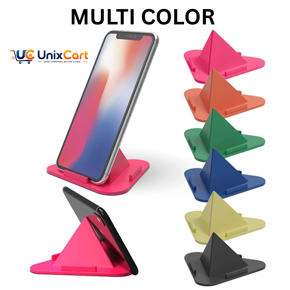 Compact pyramid mobile stand for smartphone