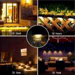 LED garden step light solar powered