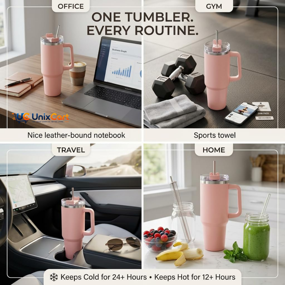1200ML insulated tumbler for gym travel and office