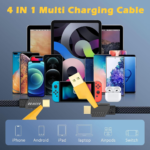 65W multi charging data cable for compatible devices