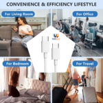 USB type-c to type-c charging cable 60W braided black 1 meter coiled on surface