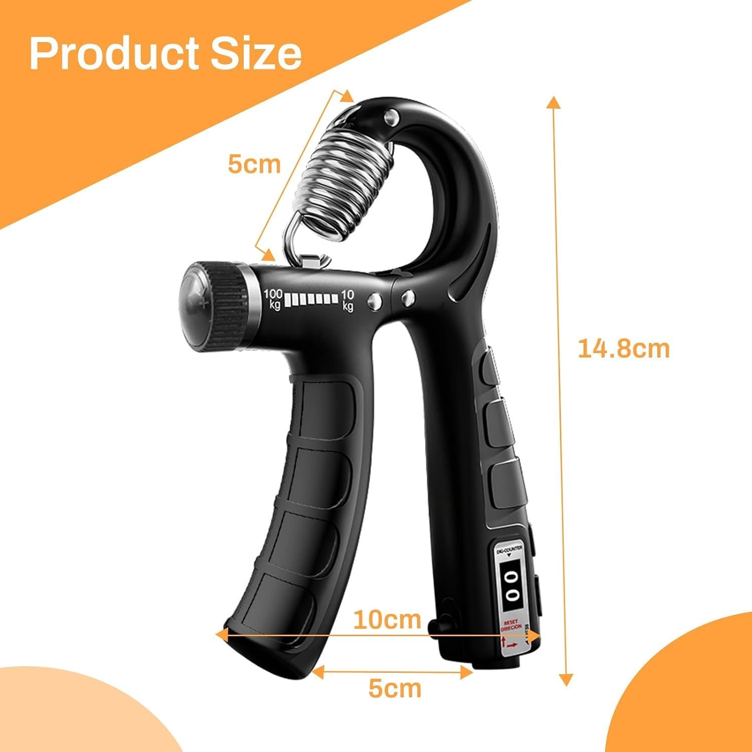 adjustable hand gripper with counter fitness equipment