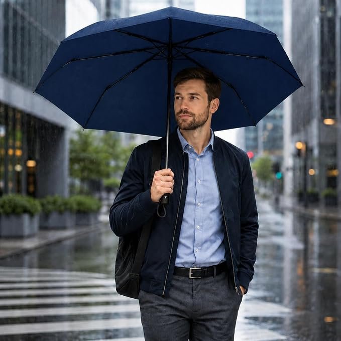 Umbrella being used for sun protection outdoors
