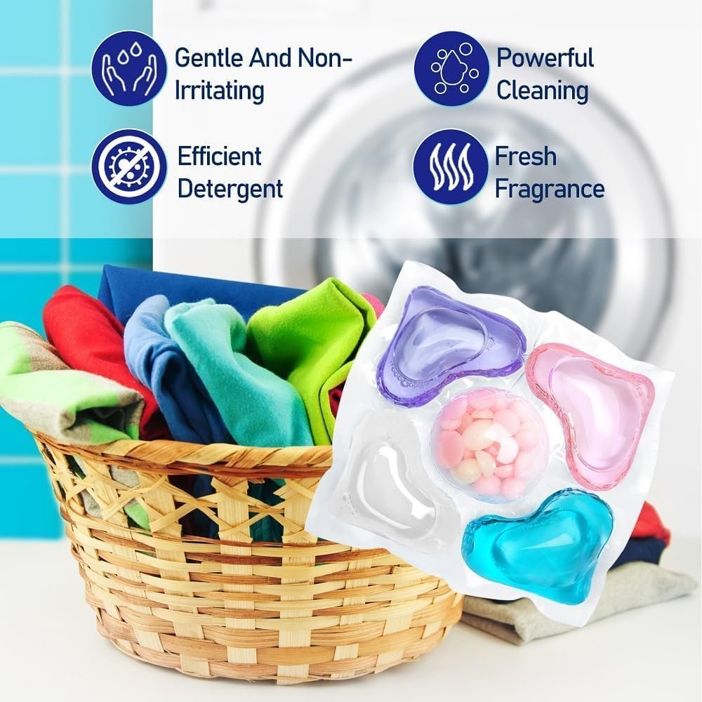 Laundry pods packaging showing pack of pods