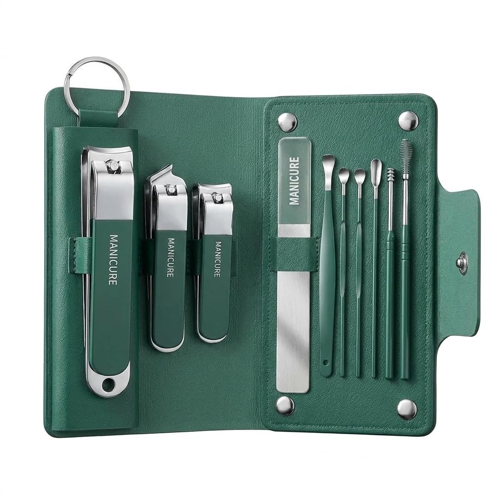 stainless steel nail clipper set with grooming tools
