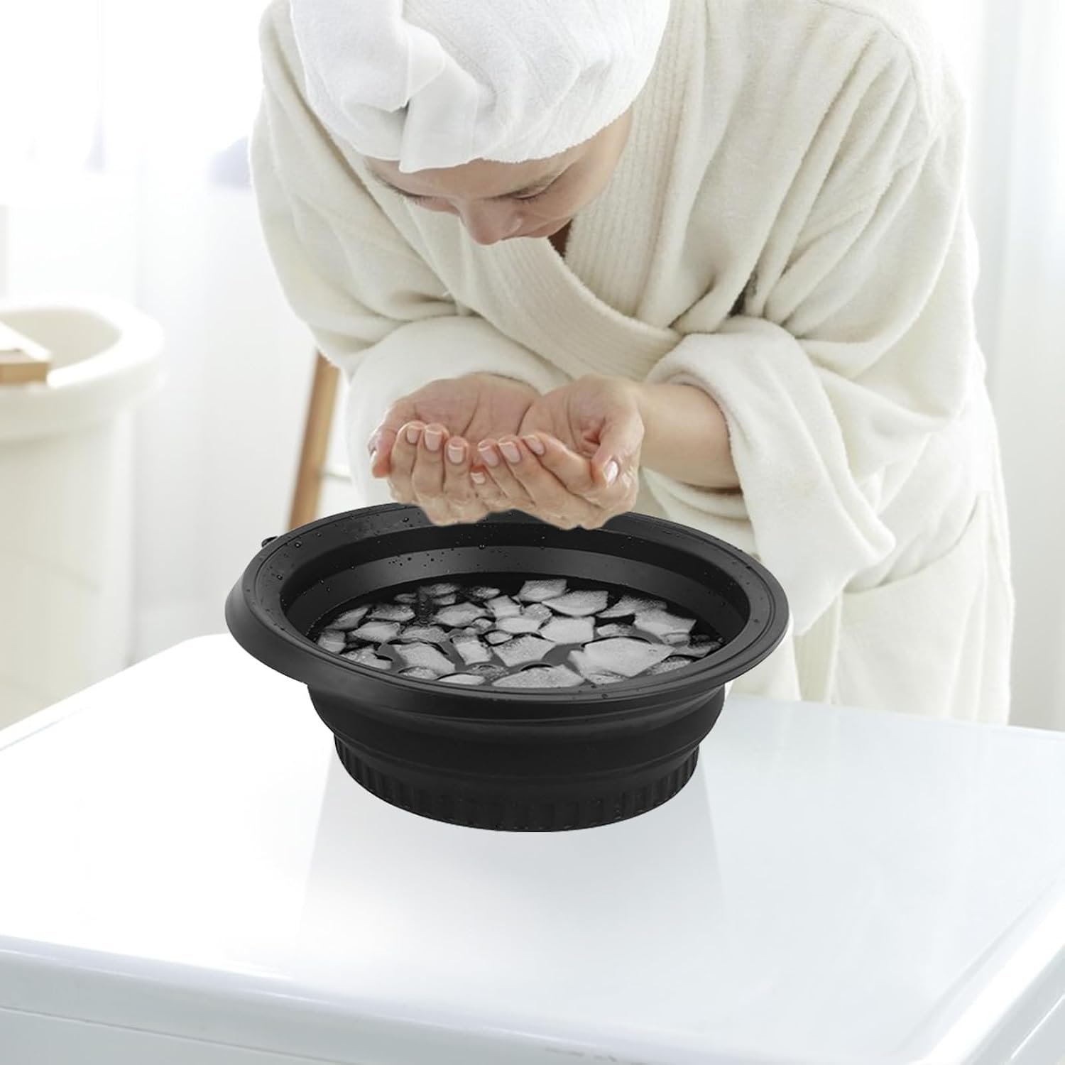 Face Ice Bath Bowl — Collapsible Silicone