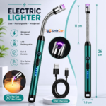 Rechargeable Electric Lighter – Flameless, Windproof, USB