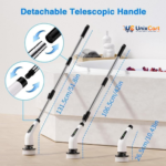 electric cleaning brush for tiles bathroom and household surfaces