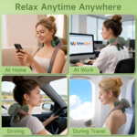 Heated neck and back massager for relaxation