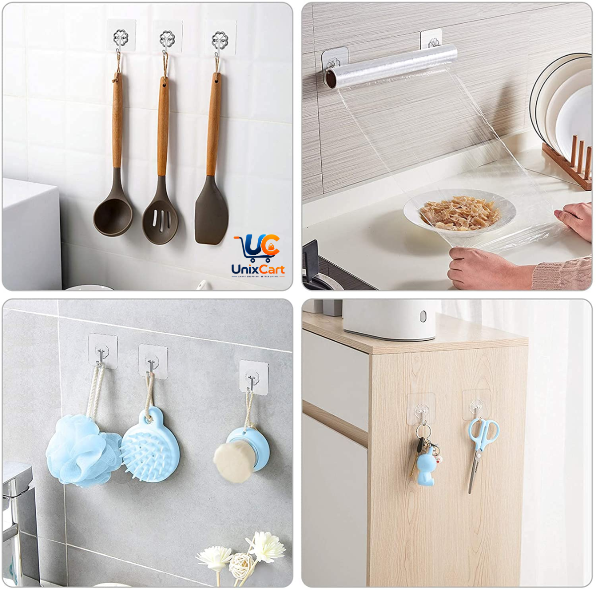 Waterproof adhesive wall hook for kitchen bathroom and utility