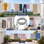 Portable steel clothes drying rope for travel