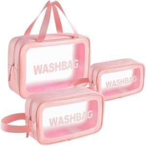 3 Pcs Wash Bag Set: 1 Best Heavy-Duty Waterproof Travel Kit